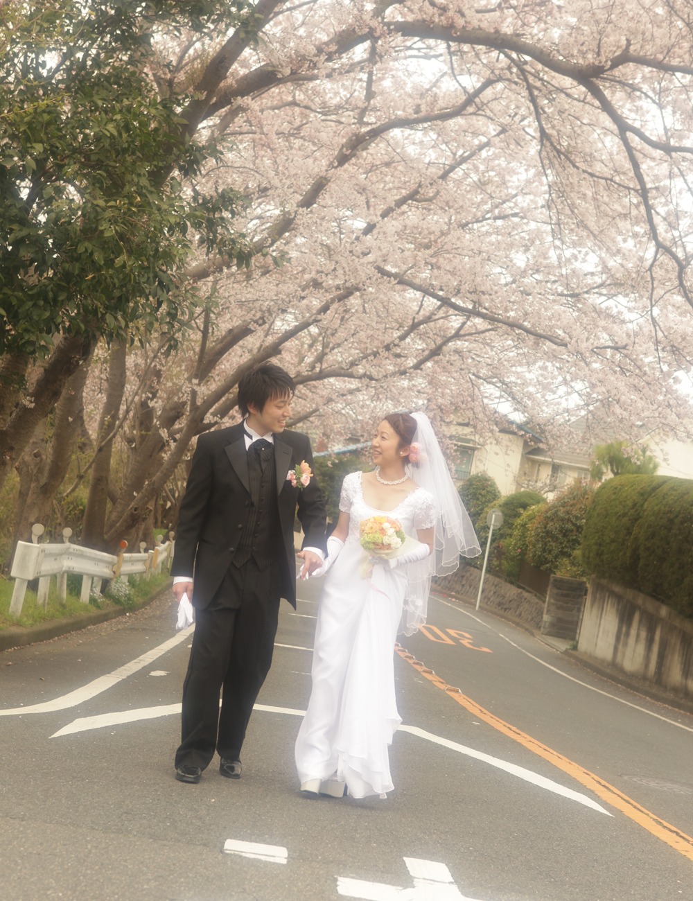 桜咲く春の結婚式