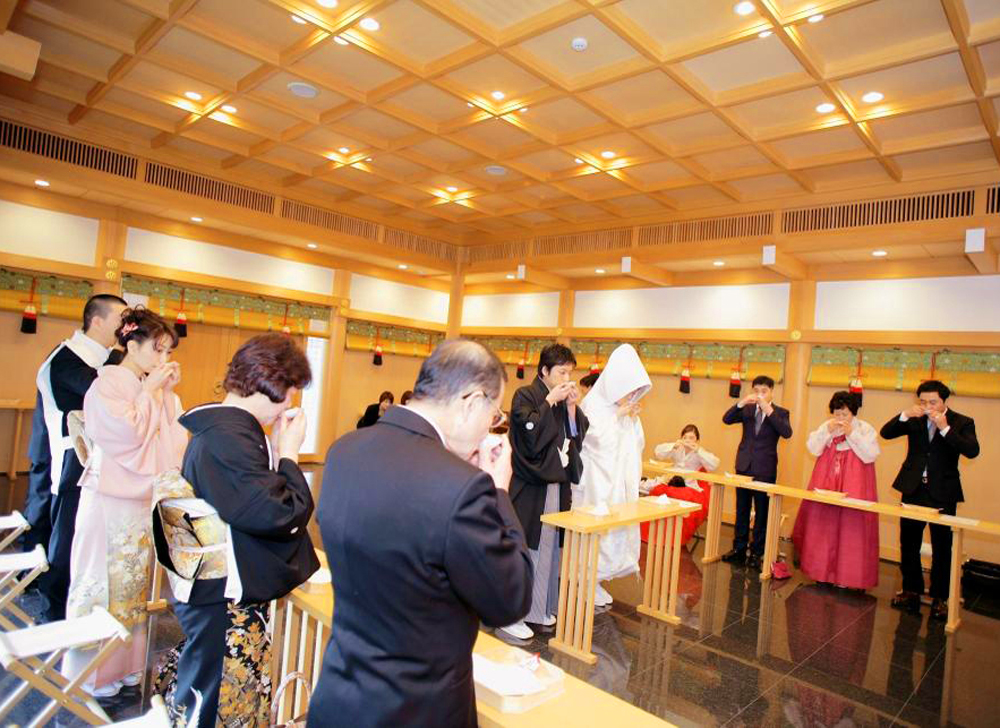 国際結婚のお二人が挙げた本格神社挙式